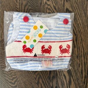 Sugar Dumplin Bubble Blue and White Crab